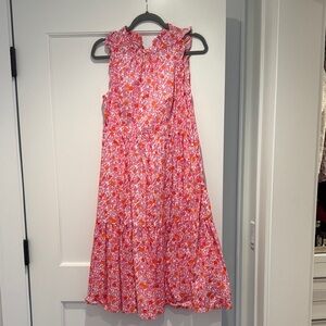 J. Crew Sleeveless Tiered Midi Dress